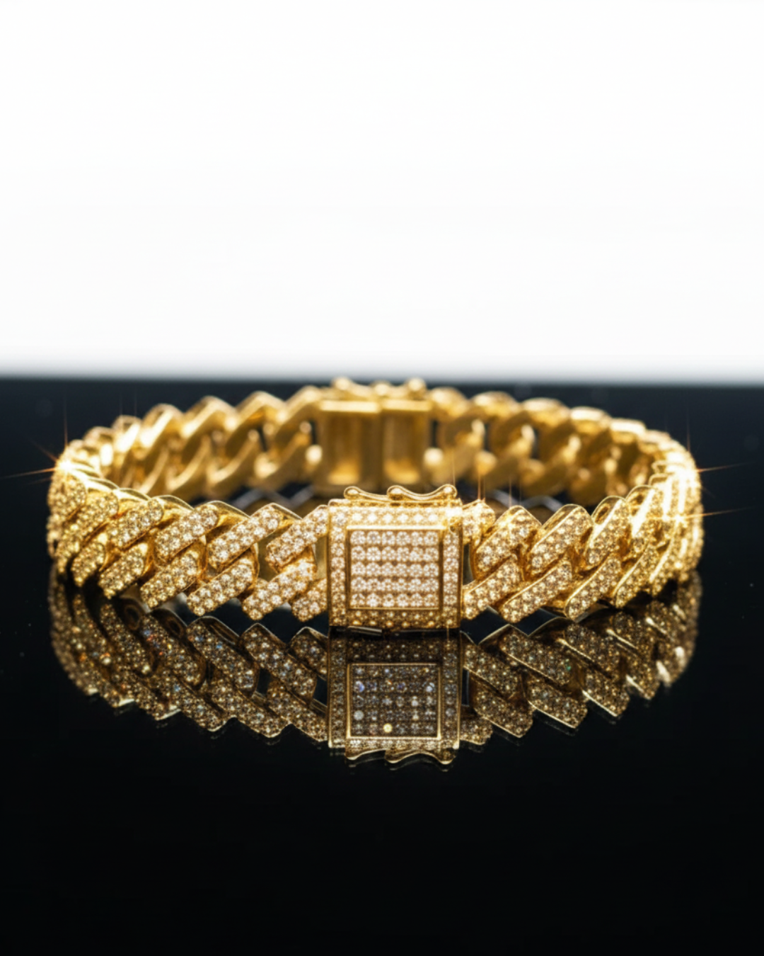 Iced Cuban Link Mens Bracelet
