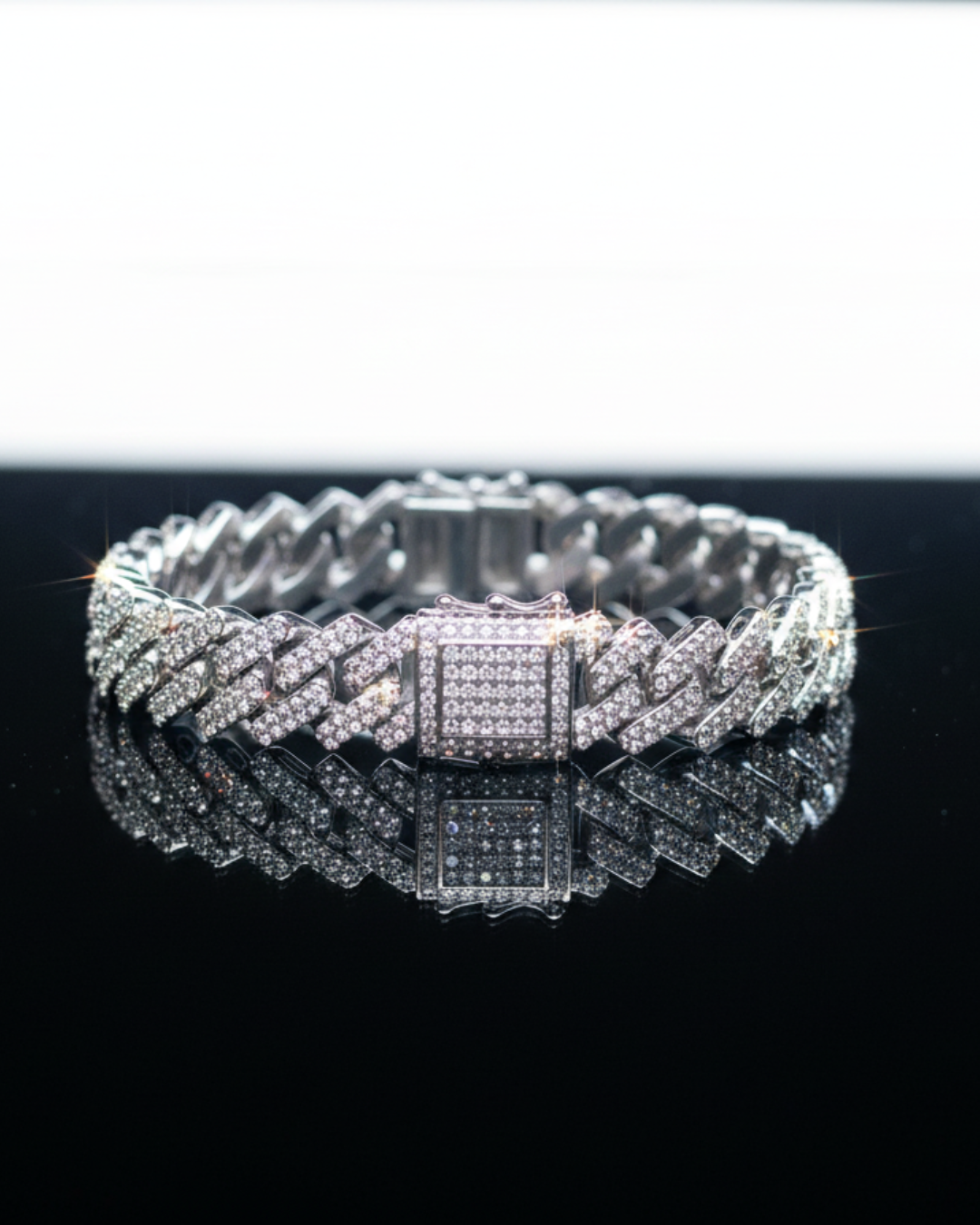 Iced Cuban Link Mens Bracelet