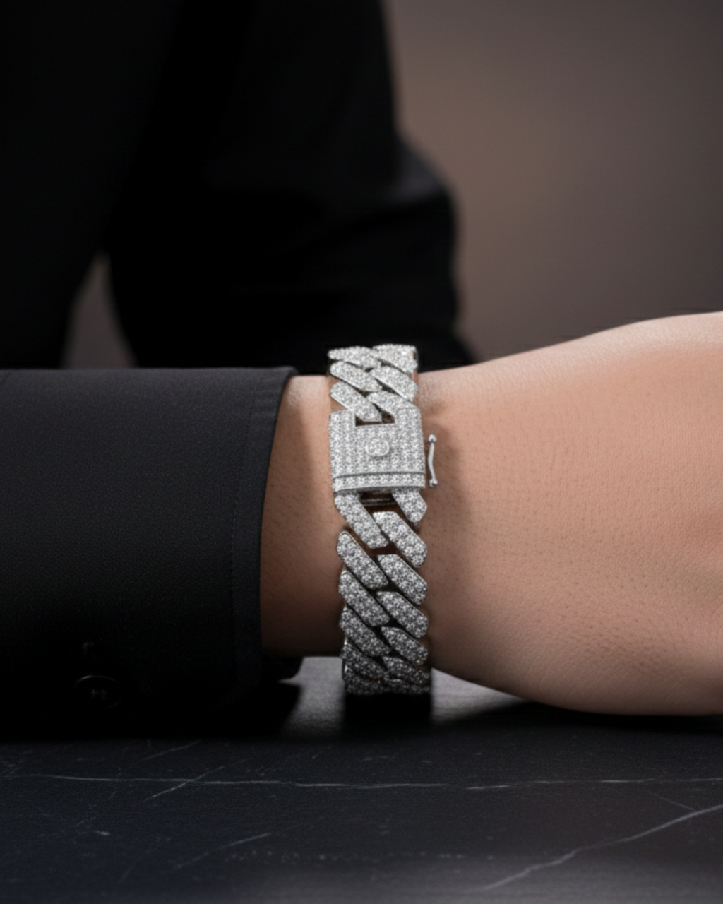 Iced Cuban Link Mens Bracelet
