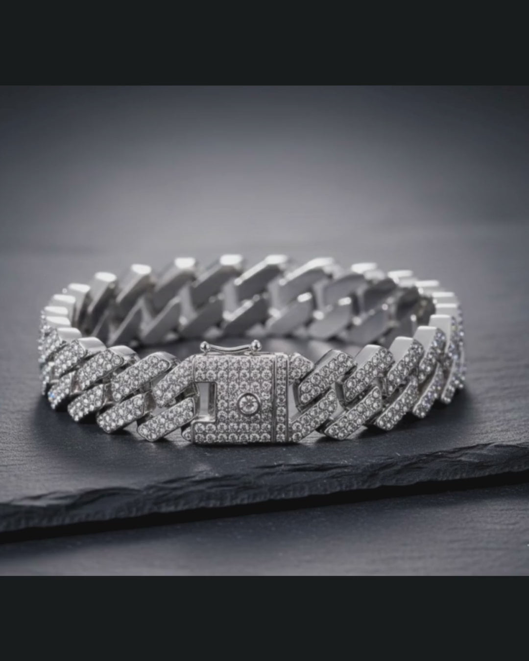 Iced Cuban Link Mens Bracelet