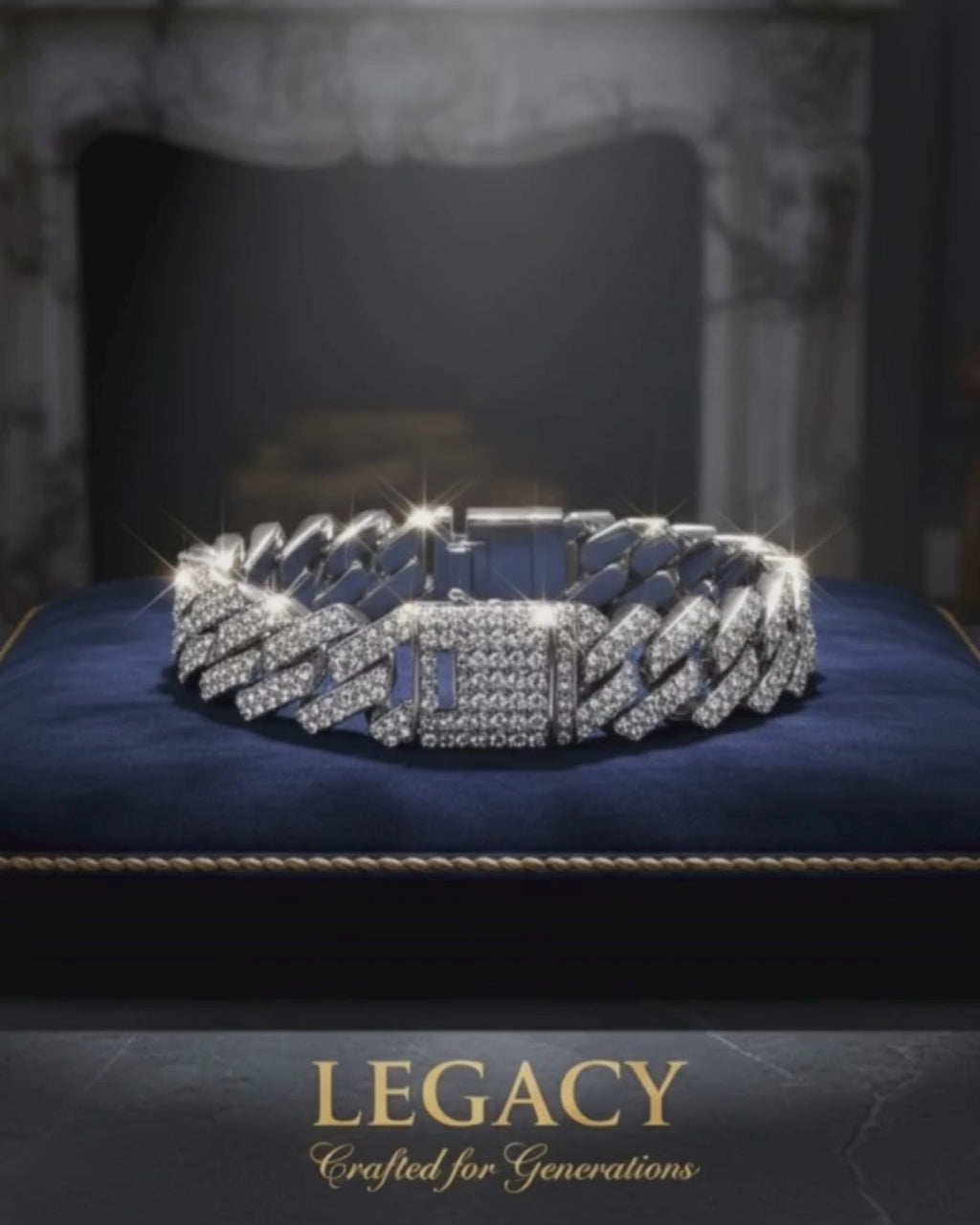 Iced Cuban Link Mens Bracelet