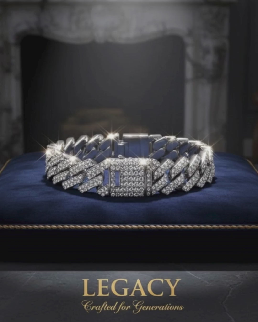 Iced Cuban Link Mens Bracelet